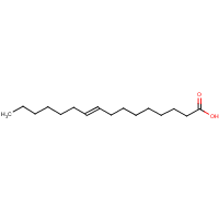 9-Hexadecenoic acid formula graphical representation