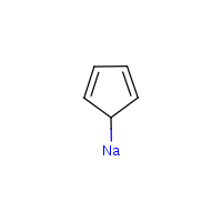 Sodium, 2,4-cyclopentadienide formula graphical representation