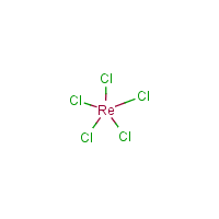 Rhenium(V) chloride formula graphical representation