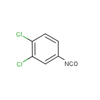 3,4-Dichlorophenyl isocyanate formula graphical representation