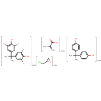 2-Propenoic acid, 2-methyl-, polymer with 2-(chloromethyl)oxirane, 4,4'-(1-methylethylidene)bis(2,6-dibromophenol) and 4,4'-(1-methylethylidene)bis(phenol) formula graphical representation