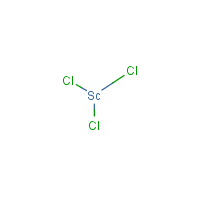 Scandium chloride formula graphical representation