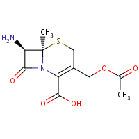 7-Aminocephalosporanic acid formula graphical representation