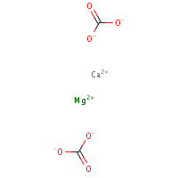 Calcium magnesium dicarbonate formula graphical representation