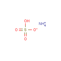 Ammonium bisulfate formula graphical representation