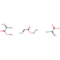 2-Propenoic acid, 2-methyl-, polymer with ethyl 2-propenoate and methyl 2-methyl-2-propenoate formula graphical representation