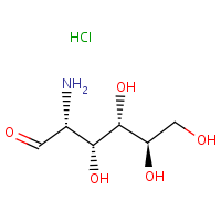 Glucosamine hydrochloride formula graphical representation
