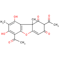 Usnic acid formula graphical representation