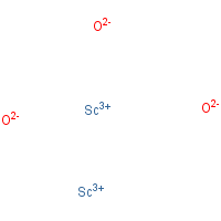 Scandium oxide formula graphical representation