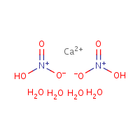 Calcium nitrate tetrahydrate formula graphical representation