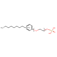 Ethoxylated nonylphenol phosphate formula graphical representation