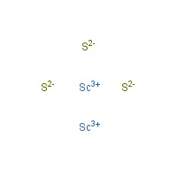 Scandium sulfide formula graphical representation
