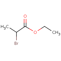 Ethyl 2-bromopropionate formula graphical representation