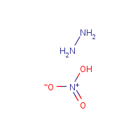 Hydrazine mononitrate formula graphical representation