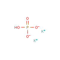 Potassium phosphate, dibasic formula graphical representation