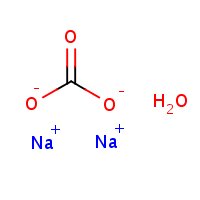 Sodium carbonate monohydrate formula graphical representation