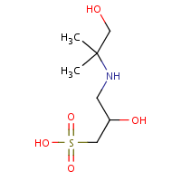 3-((1,1-Dimethyl-2-hydroxyethyl)amino)-2-hydroxypropanesulfonic acid formula graphical representation