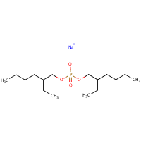 Bis(2-ethylhexyl) sodium phosphate formula graphical representation