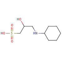 3-(Cyclohexylamino)-2-hydroxy-1-propanesulfonic acid formula graphical representation