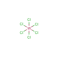 Tungsten hexachloride formula graphical representation