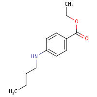 Ethyl 4-butylaminobenzoate formula graphical representation