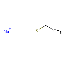 Sodium ethanethiolate formula graphical representation