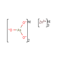 Zinc arsenite formula graphical representation