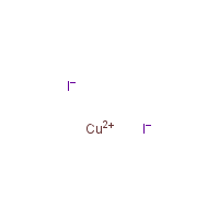 Copper(II) iodide formula graphical representation