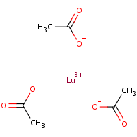 Lutetium(III) acetate formula graphical representation