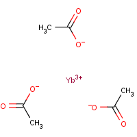 Ytterbium acetate formula graphical representation