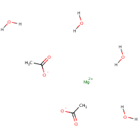 Magnesium acetate tetrahydrate formula graphical representation