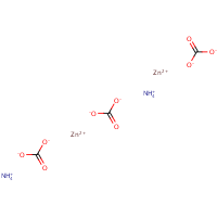 Diammonium zinc biscarbonate formula graphical representation