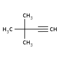 3,3-Dimethyl-1-butyne formula graphical representation