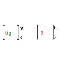 Magnesium bismuthide formula graphical representation
