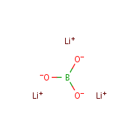 Lithium borate formula graphical representation