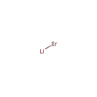 Lithium bromide formula graphical representation