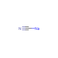 Sodium cyanide formula graphical representation