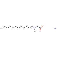Lauryl sarcosine sodium formula graphical representation