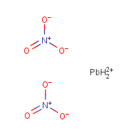 Lead(II) nitrate formula graphical representation
