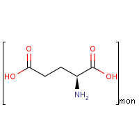 Polyglutamic acid formula graphical representation