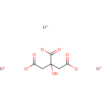 Lithium citrate formula graphical representation
