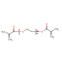Polyethylene glycol dimethacrylate formula graphical representation