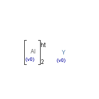 Yttrium aluminide formula graphical representation