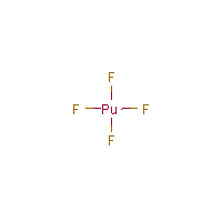 Plutonium tetrafluoride formula graphical representation