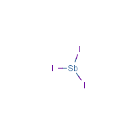 Antimony triiodide formula graphical representation