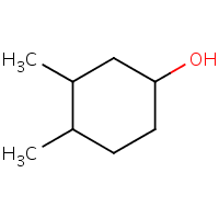 3,4-Dimethylcyclohexanol formula graphical representation