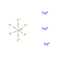 Sodium aluminum fluoride formula graphical representation