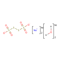 Sodium tetrathionate dihydrate formula graphical representation