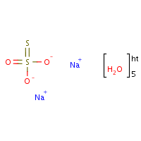 Sodium thiosulfate pentahydrate formula graphical representation