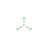 Yttrium chloride formula graphical representation